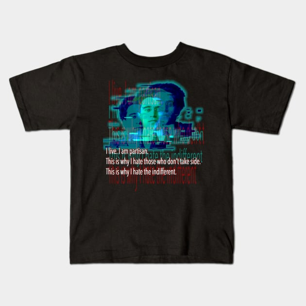 Gramsci Kids T-Shirt by Blacklinesw9